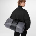Louis Vuitton Keepall Bandoulière 50 Monogram Eclipse Canvas Black And Grey 45cm M45392 - Image 5