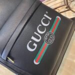 Gucci Print Leather Backpack Black 41cm - Image 4
