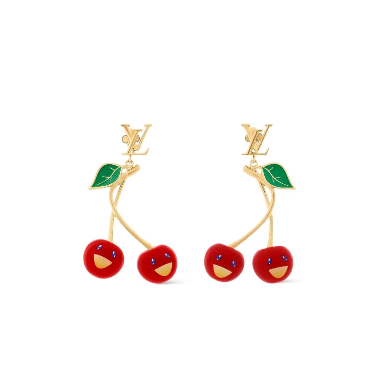 101-3-1 Louis Vuitton X Murakami Cerise Earrings M02808 - Image 1