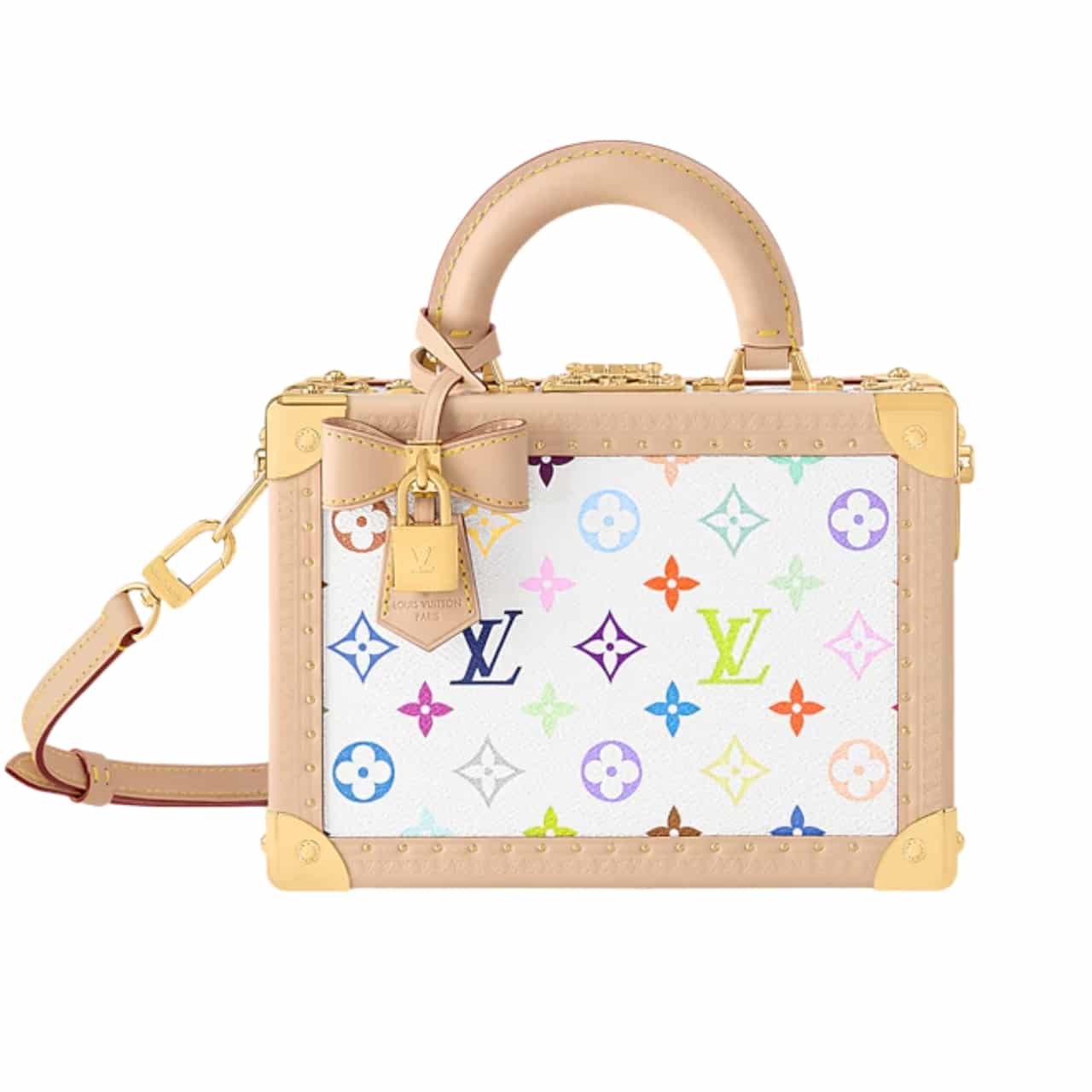 108-8 Louis Vuitton X Murakami Petite Valise Monogram Canvas White 22cm M13125 - Image 1