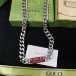 Gucci Trademark Enamel Chain Necklace In 925 Sterling Silver 814978 J8410 8166 - Image 5