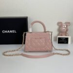 Chanel Mini Coco Handle Flap Bag Caviar Gold Hardware Pink 19Cm - Image 3