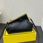 Fendi First Small Nappa Leather Bag Black 23Cm 8Bp129Abvef0Kur - Image 4