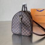 Louis Vuitton Keepall Bandoulière Travel Bag Damier Ebene Brown 45Cm - Image 3