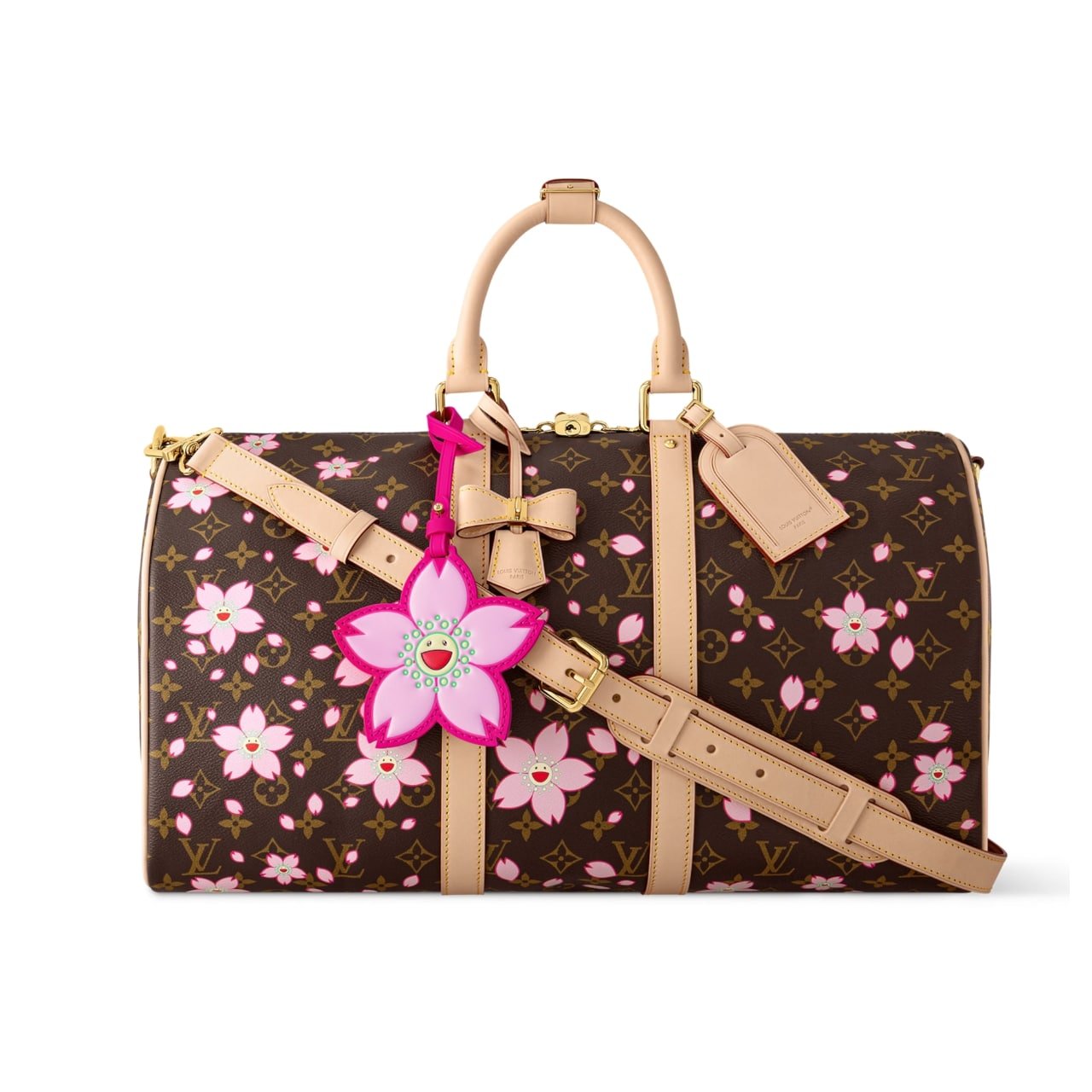 118-5 Louis Vuitton X Takashi Murakami Keepall Bandoulière 45 Brown 45cm M13752 - Image 1