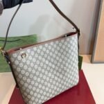 Gucci GG Emblem Medium Bucket Bag Beige And Dark Brown Fabric 31Cm 815103 FAD6L 9758 - Image 2