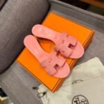 Hermes Oasis Sandals Rose Pale H151215Z VR360 - Image 3
