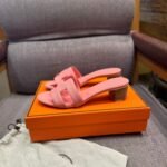 Hermes Oasis Sandals Rose Pale H151215Z VR360 - Image 5