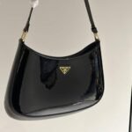 Prada Cleo Patent Leather Bag Black 27cm 1bc169 069 F03kj V Hoo - Image 3