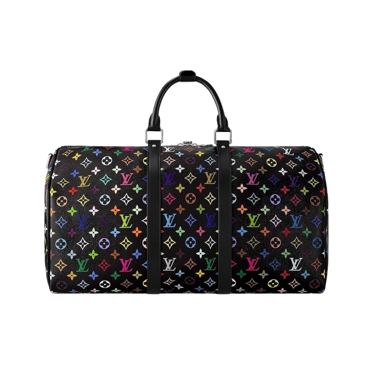 125-11 Louis Vuitton X Takashi Murakami Keepall Bandoulière 50 Multicolored Black 50Cm M13745 - Image 1