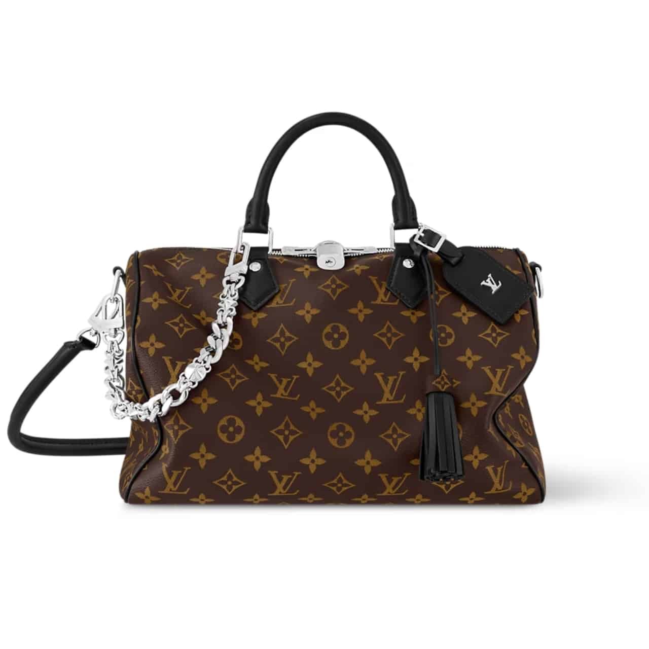 127-4 Louis Vuitton Speedy Soft 30 Dark Brown 30Cm M12243 - Image 1