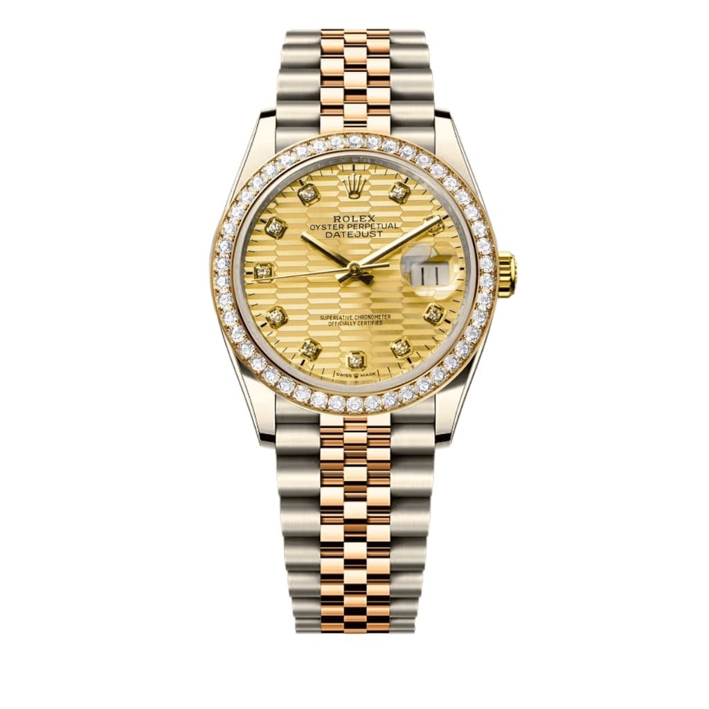 13-6-2 Rolex Datejust 36 Oyster Perpetual Oystersteel Yellow Gold And Diamond Dial 36mm 126283 - Image 1