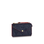 Louis Vuitton Card Holder Recto Verso Wallet Navy Blue / Red 13Cm M69420