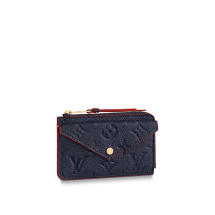 Louis Vuitton Card Holder Recto Verso Wallet Navy Blue / Red 13Cm M69420