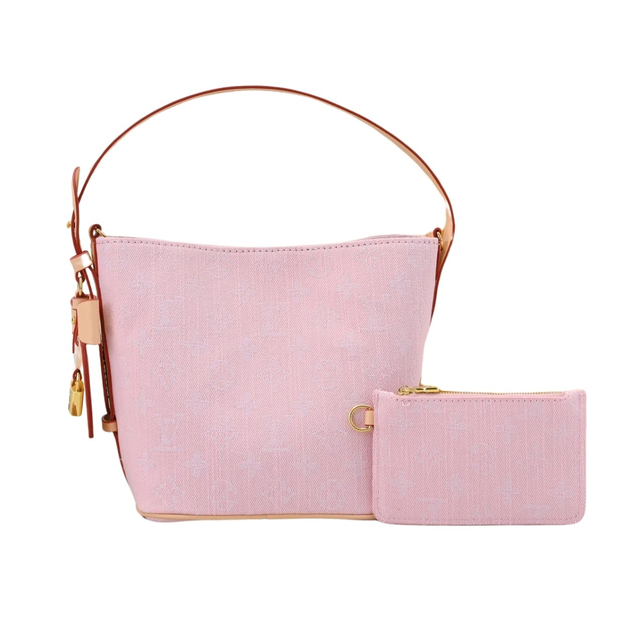 134-4 Louis Vuitton All In BB Monogram Denim Pink 18Cm - Image 1