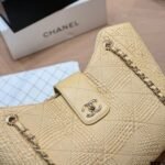 Chanel Shopping Bag Braided Raffia Beige 26Cm AS6090 B23527 U7508 - Image 8