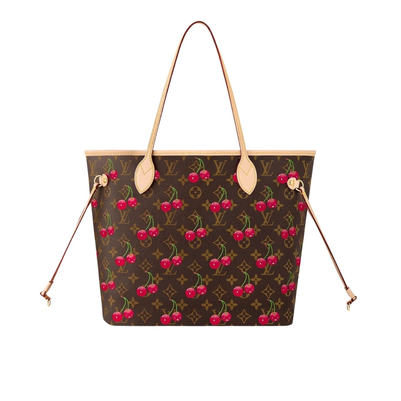 139-1-1 Louis Vuitton X Takashi Murakami Monogram Cerise Neverfull MM Brown 31Cm M13263 - Image 1