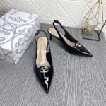 Valentino Vlogo The Bold Edition Slingback Pumps In Patent Leather 60Mm In Black - Image 4
