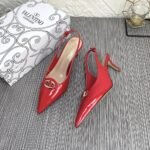 Valentino Vlogo The Bold Edition Slingback Pumps In Patent Leather 60Mm In Rouge Pur - Image 3