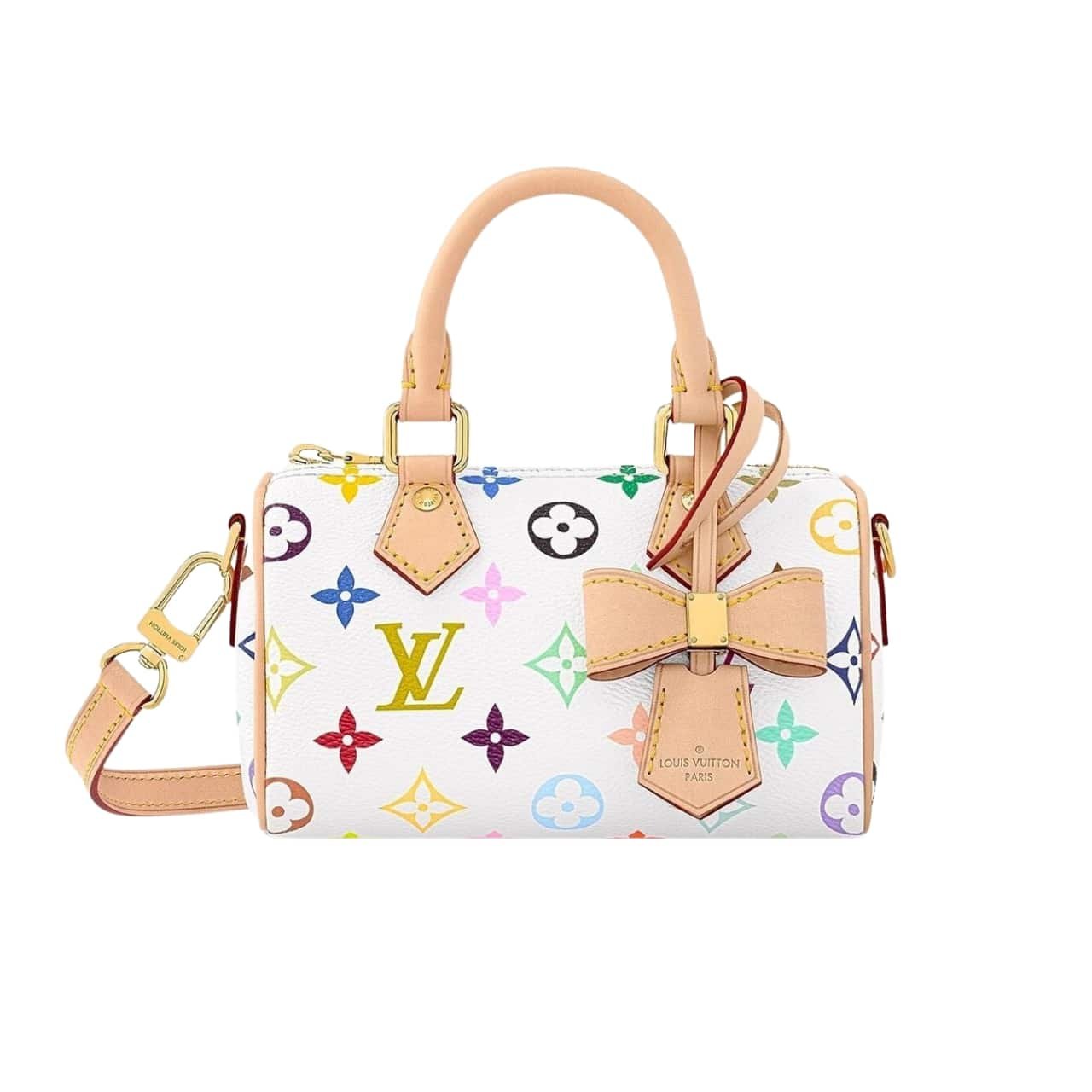 147-13 Louis Vuitton X Takashi Murakami Nano Speedy White Multicolored 16cm M13391 - Image 1