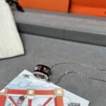 Hermes Mini Pop H Pendant Necklace Black And Silver - Image 4