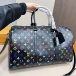 Louis Vuitton X Takashi Murakami Keepall Bandoulière 50 Multicolored Black 50Cm M13745 - Image 2