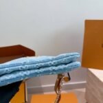 Louis Vuitton Liv Pochette Blue Denim 25Cm M83532 - Image 9
