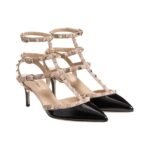 Valentino Rockstud Caged Pump 65Mm Poudre Black 7W2S0375VNW N91