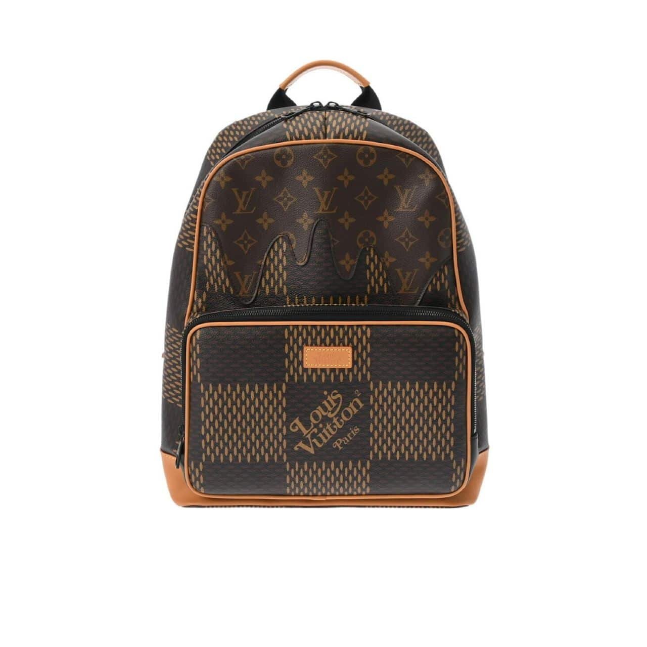 160-3 Louis Vuitton Nigo Monogram Reverse Canvas Backpack Brown 29Cm - Image 1