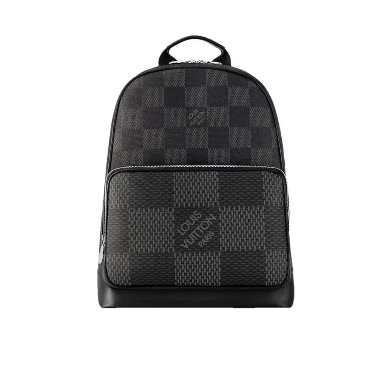 161-3 Louis Vuitton Excellent Campus Backpack Black And Gray 29Cm - Image 1