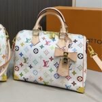 Louis Vuitton X Takashi Murakami Speedy Bandouliere White 25cm - Image 2