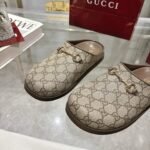 Gucci Women Mule With Horsebit Camel And Dark Brown Gg Canvas 837130 Fab10 2543 - Image 9