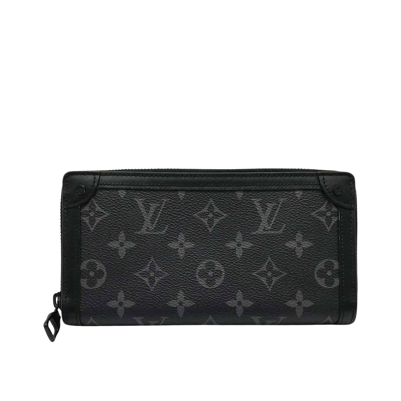 175-1 Louis Vuitton Long Wallet Monogram Eclipse Trunk Zippy Black 19Cm M80558 - Image 1