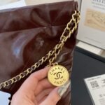 Chanel 22 Large Handbag Dark Brown 41cm - Image 6