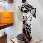 Louis Vuitton Ultimate Monogram Scarf In Black 90Cm M76649 - Image 4
