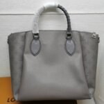Louis Vuitton Haumea Mahina Leather Bag Dark Grey 30Cm - Image 3