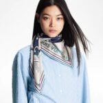 Louis Vuitton Ultimate Monogram Scarf In Marine Blue 90Cm M77776 - Image 5