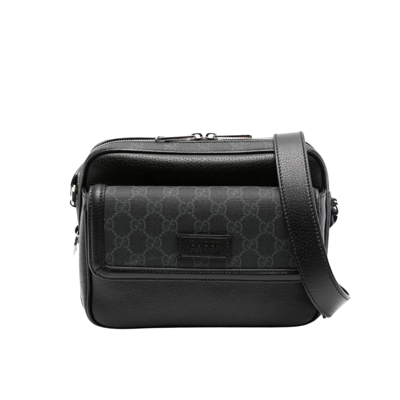 186-1-2 Gucci Small GG Crossbody Bag Black 23Cm - Image 1
