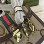 Gucci Ophidia Small Jumbo Gg Bag Camel Ebony 25Cm 651055 Ukmdg 2570 - Image 6