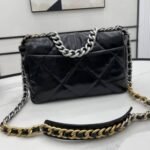 Chanel 19 Series Classic Double C Logo Silver Turn Buckle Black 31cm - Image 4
