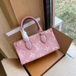 Louis Vuitton Onthego East West Bag Pink White 25cm - Image 2