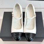 Chanel Mary Janes Patent And Imitation Pearls White Black G46775 B22202 U4186 - Image 3