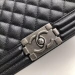 Chanel Boy Medium Handbag Sliver Hardware Black 25Cm A67086 Y09953 94305 - Image 3
