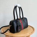 Gucci Borsetto Medium Boston Bag Black Leather 28cm 866732 AAGIQ 1053 - Image 3