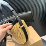 Prada Wicker And Leather Arqué Bag Black 22Cm 1Bc202 2Cyf F0I55 V Ooo - Image 3