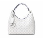 Louis Vuitton Carmel Hobo Mahina Leather White 40Cm M57572