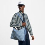 Louis Vuitton Vagabond Hobo Damier Denim Blue 38Cm N00202 - Image 7