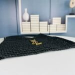 Saint Laurent Oxalis In Raffia Crochet And Leather Black 41Cm 781289Gaaea1000 - Image 5