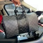 Louis Vuitton Keepall Bandoulière 50 Monogram Eclipse Canvas Black And Grey 45cm M45392 - Image 4