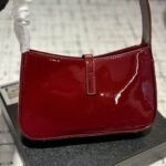 Saint Laurent Le 5 A 7 Patent Hobo Bag In Shiny Leather Wine Red 25Cm - Image 6